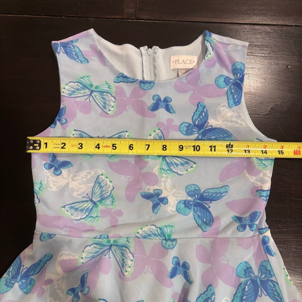 The Children's Place Girls Size 12 Pastel Butterfly Twirl Party Dress - Picture 5 of 6